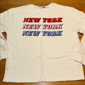 Mulberry Kids Sweatshirt - Cream with Red, Pink, and Blue Print